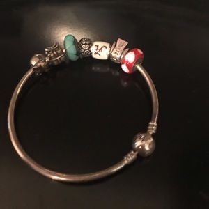 Authentic Pandora Bracelet w/All Charms Included